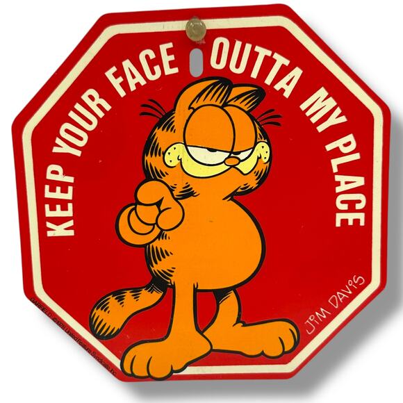 Garfield Other - 1990s Vintage Garfield Window Sign